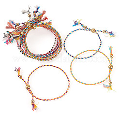 24Pcs 12 Colors Bohemian Braided Polyester Cord Bracelet Making&nbsp;MAK-TA0001-34