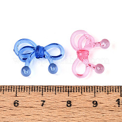 透明なアクリルビーズ  蝶結び  ミックスカラー  15.5x20x5mm  穴：2mm&nbsp;TACR-T030-09M