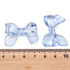 透明なアクリルビーズ  蝶結び  スチールブルー  24x33x7mm  穴：1.8mm  約241個/500g&nbsp;MACR-N013-069B