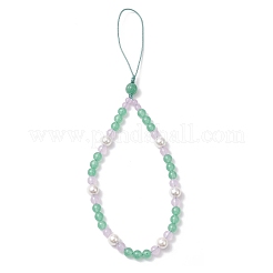 Natural & Dyed Malaysia Jade Mobile Straps&nbsp;HJEW-JM03426-01