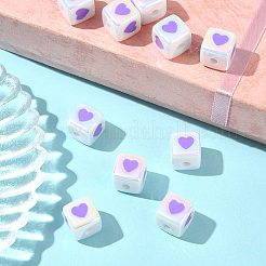 10Pcs Opaque Acrylic Enamel Beads&nbsp;ACRC-FS0001-02D