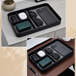 4 Grids Leather Jewelry Display Trays for Earrings Rings Bracelets&nbsp;AJEW-WH0816-545A