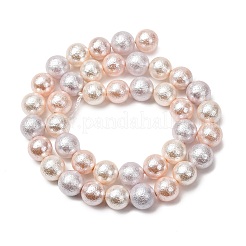 Electroplated Shell Pearl Beads Strands&nbsp;SH-CBA8E5B-01