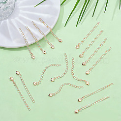 36Pcs Rack Plating Brass Curb Chain Extender&nbsp;KK-ME0004-92