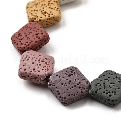 Dyed Natural Lava Rock Beads Strands&nbsp;G-A264-A03-01A