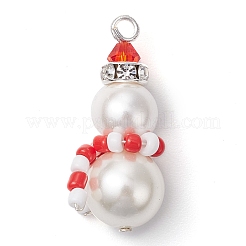 Shell Pearl & Glass Seed Beaded Pendants&nbsp;PALLOY-TA00167