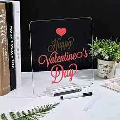 アクリル絵具のメッセージプレート  プラスチック製の消去可能なペン付き  ミックスカラー  10~21.7x1~5x0.3~22.5cm&nbsp;TOOL-NB0001-82