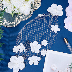1Pc Flower Gauze Mesh Bridal Veils&nbsp;AJEW-CY0001-88