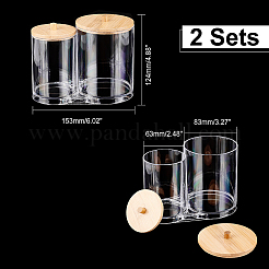 2Pcs Plastic with Wood Containers&nbsp;CON-NB0001-76