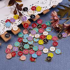 120Pcs 12 Colors Golden Plated Alloy Charms&nbsp;ENAM-SZ0001-64P