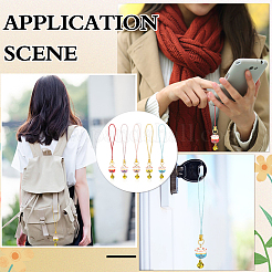 Handmade Printed Porcelain Beads Pendant Decorations&nbsp;HJEW-MA00043