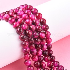 Natural Rose Tiger Eye Beads Strands&nbsp;G-G099-6mm-12