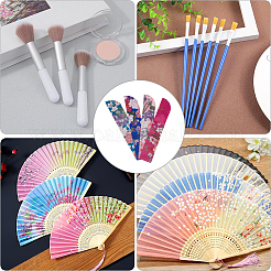 8Pcs 4 Styles Silk Cloth Floral Print Chinese Folding Fan Storage Bags&nbsp;ABAG-CY0001-06