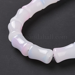 ガラスビーズ連売り  竹の棒の形  ライトスカイブルー  11.5~12x8~8.5mm  穴：1.1mm  約30個/連  14.17インチ（36cm）&nbsp;GLAA-G083-01C
