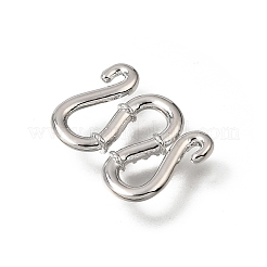 真鍮製マイクロパヴェクリアキュービックジルコニアMフック留め具  ラックめっき  プラチナ  15x21x3mm&nbsp;KK-CBA0DF0-15P
