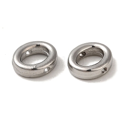 変色しない304ステンレススチールビーズ  オーバル  ステンレス鋼色  11x10x3mm  穴：1.2mm&nbsp;STAS-K285-33P
