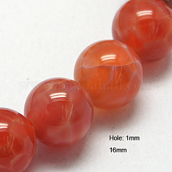 Natural Fire Crackle Agate Beads Strands&nbsp;G-G212-16mm-10