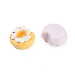 オペーク樹脂カボション  模造食品  ドーナツ  ミックスカラー  11.5x12.5x7mm&nbsp;RESI-H166-25B