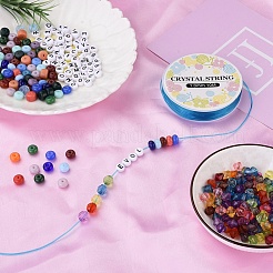 弾性水晶の線  ジュエリービーズコード  ストレッチブレスレット作り用  ミックスカラー  1.0mm  約5.5m /ロール&nbsp;EW-S004-1.0mm