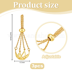 3Pcs Brass Hollow Round Cage Pendant Decorations&nbsp;KK-PH0014-68G