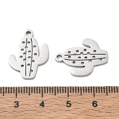 304ステンレスペンダント  サボテンチャーム  ステンレス鋼色  21x15x1.3mm  穴：1.8mm&nbsp;SA-CBAAC28-14P