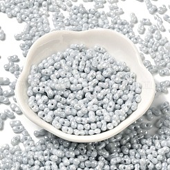 不透明色光沢ガラスシードビーズ  ピーナッツ  ゲインボロ  6x3.5x3mm  穴：1mm  約161個/10g&nbsp;X1-SEED-B001-01A-09