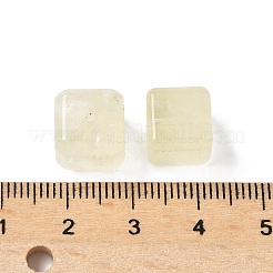 天然レモンクォーツ（加熱）ビーズ  キューブ  10.5x10.5x10.5mm  穴：1mm&nbsp;G-D307-B01