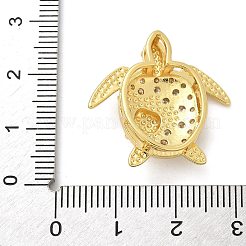 Brass Micro Pave Cubic Zirconia Pendants&nbsp;KK-S511-07G