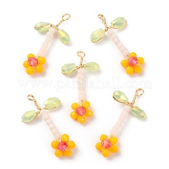 Glass Beaded Pendants&nbsp;GLAA-K060-02G-03