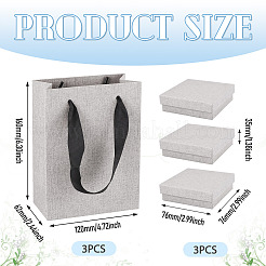 3Pcs Square Paper Jewelry Display Cases&nbsp;CON-TA0001-39D-02