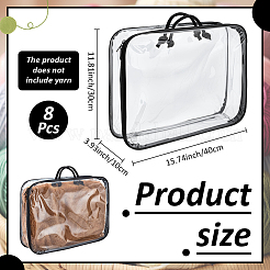 Transparent PVC Packaging Wired Bags with Handle&nbsp;ABAG-WH0048-52