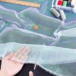 ポリエステルオーガンジーレーザー生地  DIY工芸品  長方形  ホワイト  3000x1500x0.2mm&nbsp;AJEW-WH0314-933