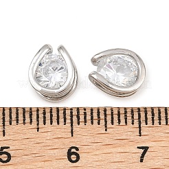 Brass Micro Pave Cubic Zirconia Pendants&nbsp;CU-CBAFB7D-07P