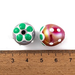 UV Plating Rainbow Iridescent Acrylic Beads&nbsp;X-PACR-C009-01