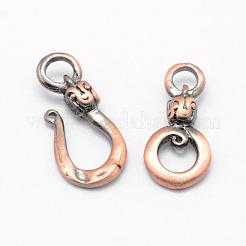 Brass S Hook Clasps&nbsp;KK-G323-13R-RS