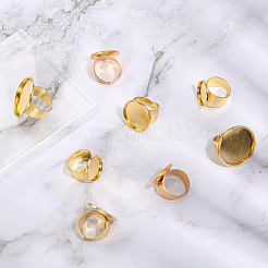 16Pcs 4 Size Adjustable Brass Finger Rings Components&nbsp;KK-CA0002-22G