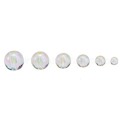 透明なアクリルビーズ  ABカラー  ラウンド  透明  6mm  穴：1.5mm  120個/箱&nbsp;MACR-CJ0001-04
