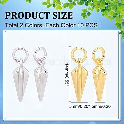 20Pcs 2 Colors Brass Charms&nbsp;KK-HY0001-25