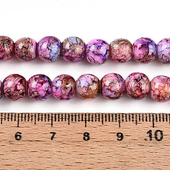 Baking Paint Glass Beads Strands&nbsp;DGLA-N003-8mm-B03