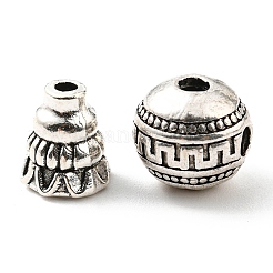 Tibetan Style Alloy 3 Hole Guru Beads&nbsp;FIND-A031-05AS