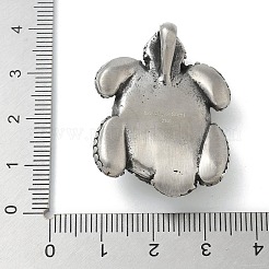 304ステンレスペンダント  レトロなスタイル  アンティークシルバー  カメ  36x27x9mm  穴：6.5x3.5mm&nbsp;STAS-B077-01AS-03