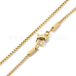 304 Stainless Steel Box Chain Necklace for Men Women&nbsp;NJEW-F308-01