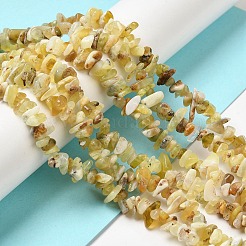 天然イエローオパールチップビーズ連売り  5~13x5~13x5~8mm  穴：0.9mm  31.50''（80センチメートル）&nbsp;G-G905-15
