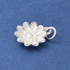 S925 スターリングシルバーチャーム  花  銀  15x13x3mm&nbsp;STER-H115-11A-S