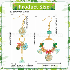 DIY Acrylic Beads & Glass Beads & Brass Earring Making Kit&nbsp;DIY-SC0029-03