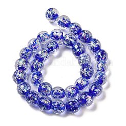 Handmade Dichroic Foil Glass Beads Strands&nbsp;DICH-U001-06A