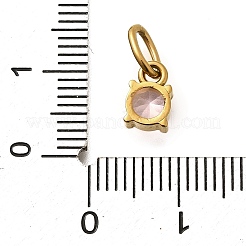 304 Stainless Steel Rhinestone Charms&nbsp;STAS-M109-06G