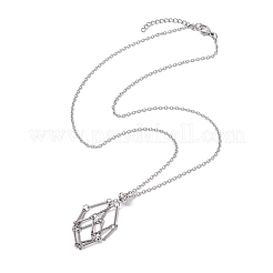 Crystal Holder Cage Necklace&nbsp;NJEW-JN04585