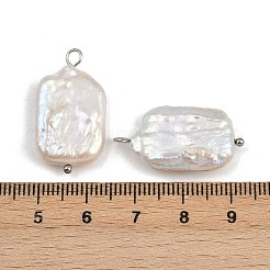 Natural Freshwater Pearl Keshi Pearl Pendants&nbsp;STAS-D378-07B-P