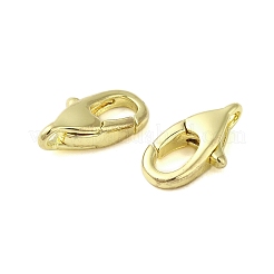 真鍮カニカン  カドミウムフリー＆ニッケルフリー＆鉛フリー  ゴールドカラー  12x6x3mm  穴：1.2mm&nbsp;KK-B089-20A-G